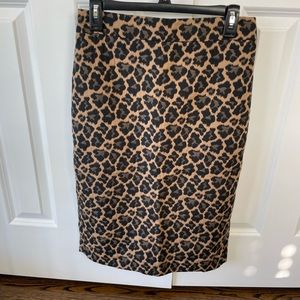 Talbots Leopard Print Pencil Skirt